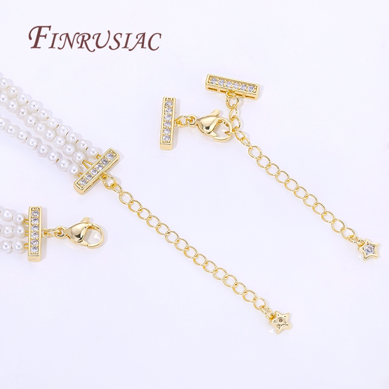 Pearl Trim Chain - Złącza do naszyjników z pereł, pozłacane