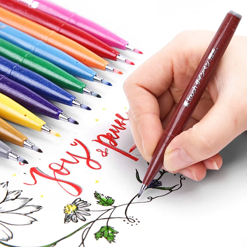 Pentel Pen Sign Pen - 12 kolorów, zestaw piór Pentel Touch