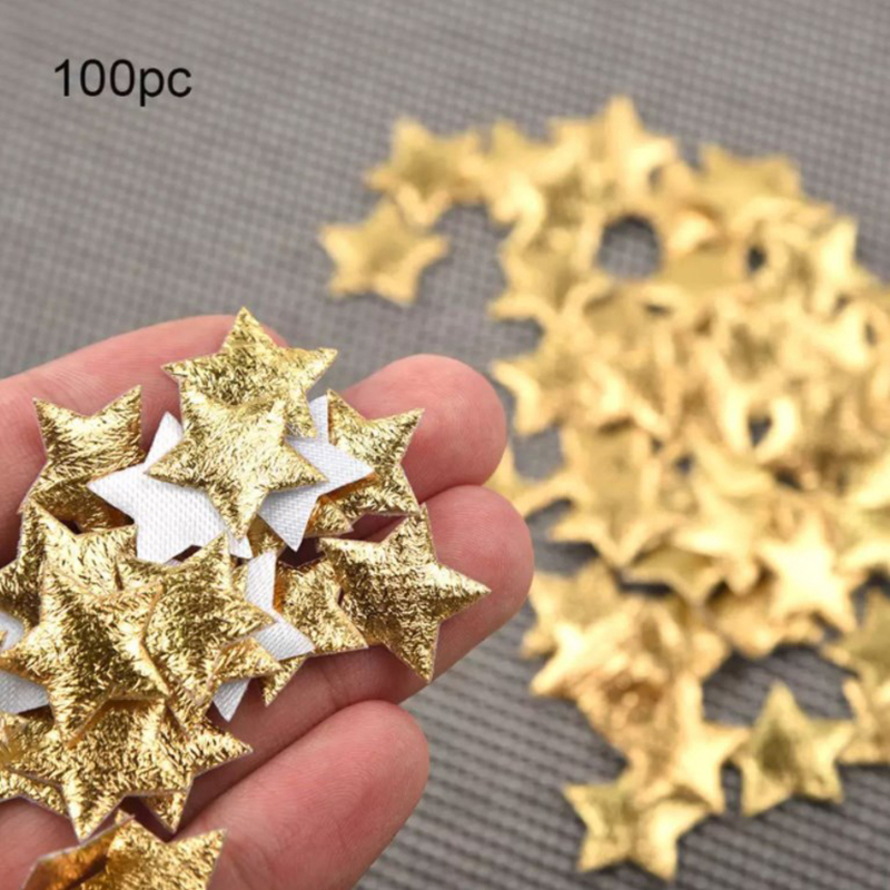 Embellishments For Scrapbooking - 100 sztuk złote/srebrne gwiazdy na dekoracje