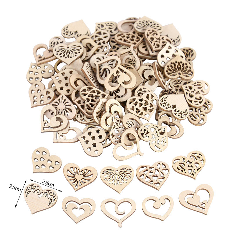 50/100 sztuk wydrążone serce w – Embellishments For Scrapbooking recenzja i cena