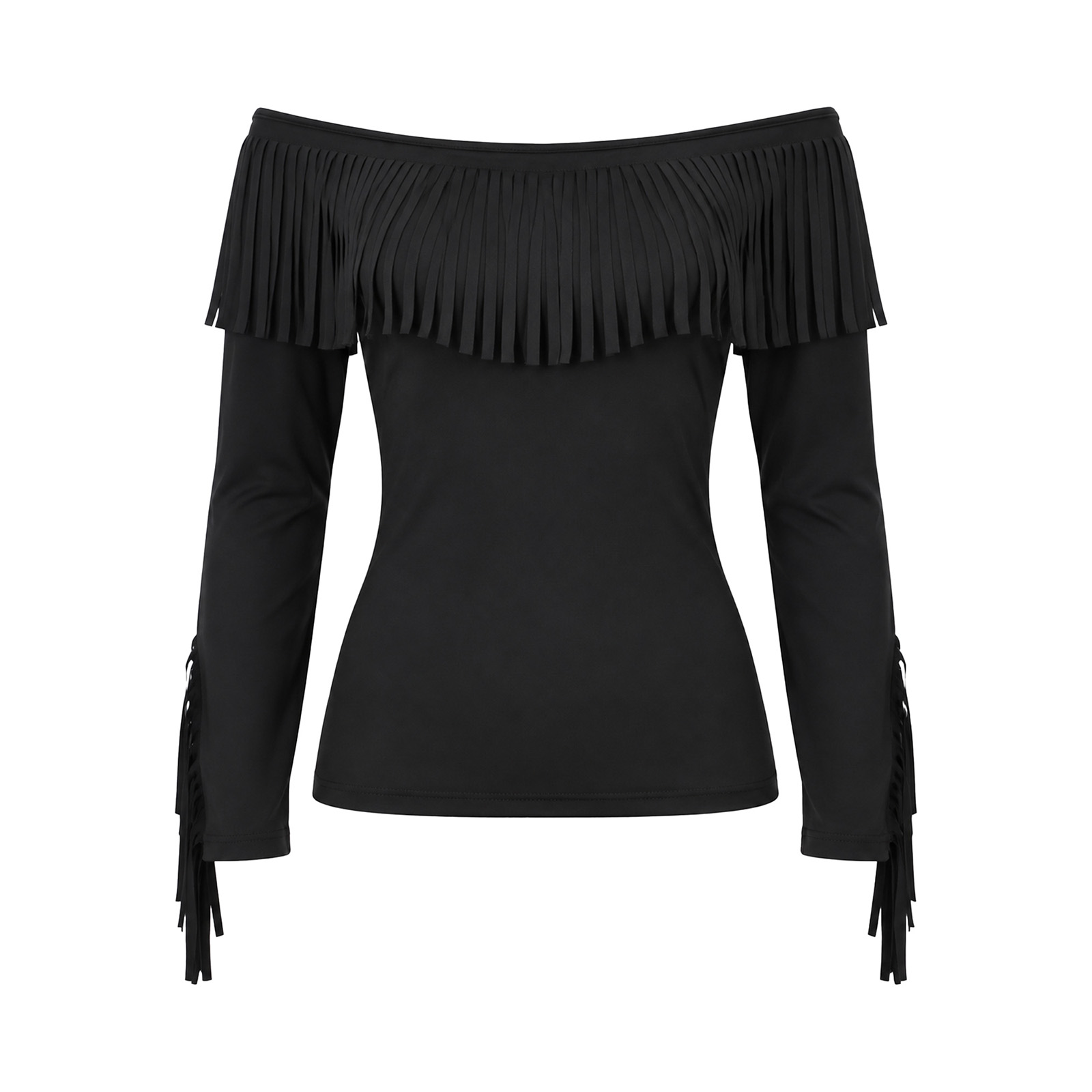 Damska bluzka z odkrytymi rami – Tassel Fringe Trim recenzja i cena