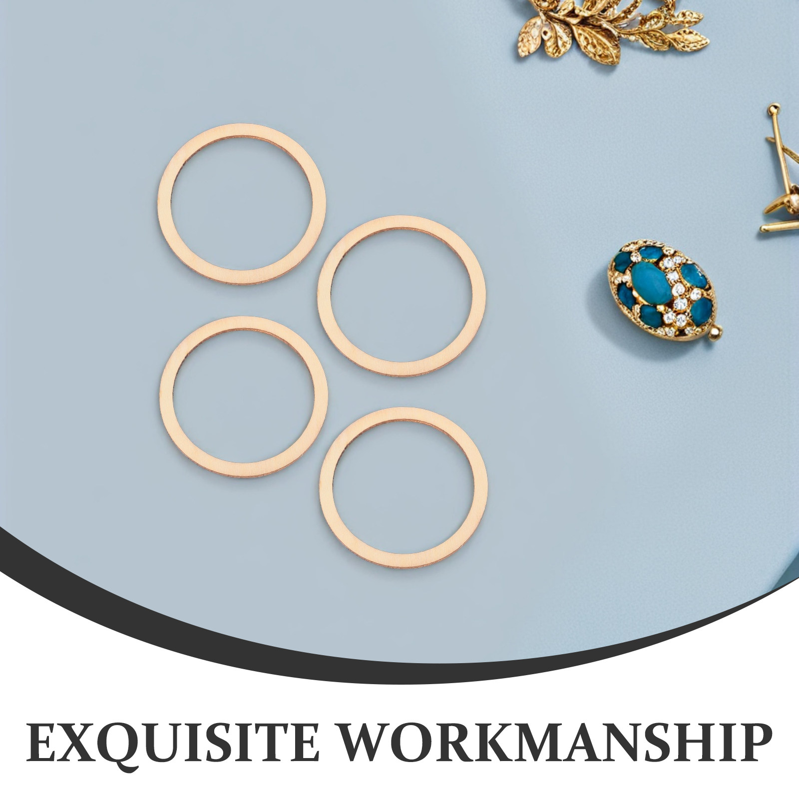 50 sztuk drewnianych ozdób w k – Embellishments For Scrapbooking recenzja i cena