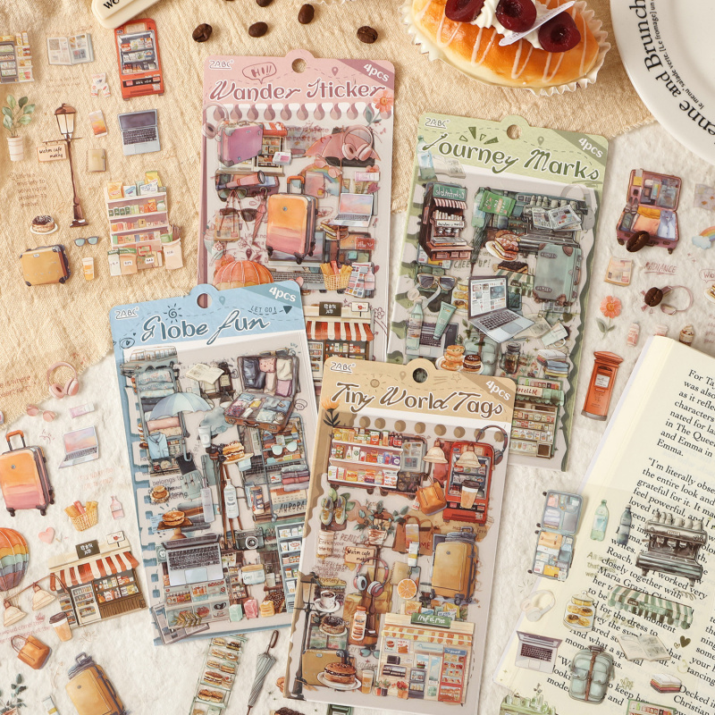 4 szt./opak. Vintage naklejki  – Embellishments For Scrapbooking recenzja i cena