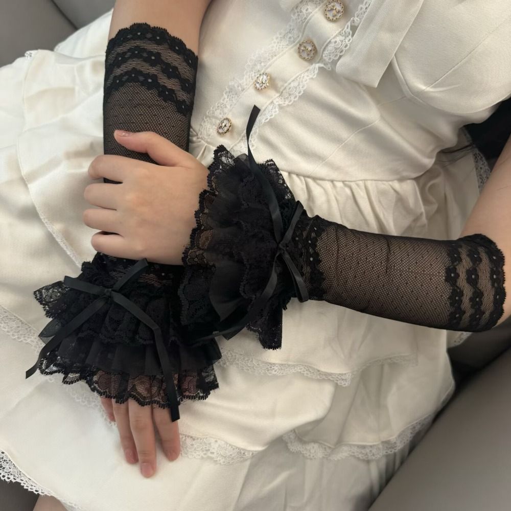 Rękawiczki bez palców z ażurow – Elastic Lace Trim recenzja i cena