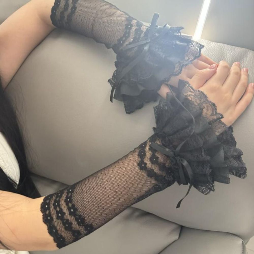 Rękawiczki bez palców z ażurow – Elastic Lace Trim recenzja i cena